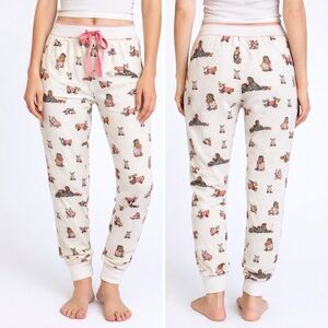 🐶 PJ Salvage Size Small Cozy Dog Print Lounge Pajama Pants Frenchies & Corgis!